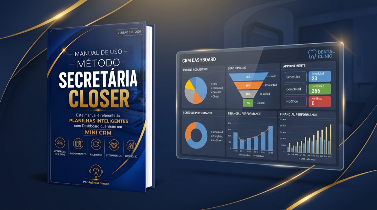 Mini CRM em planilhas inteligentes com dashboard
